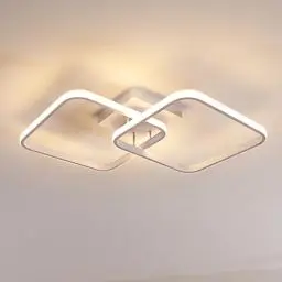 Produktbild: Goeco LED Deckenleuchte Quadratische 69CM, 50W 5600LM Moderne Acryl Deckenleuchte, 2 Flammig, 3000K Warmweißes Licht, LED Lampen Deckenbeleuchtung Wohnzimmerlampe Weiß