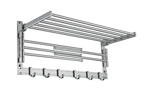 Produktbild: Görbach Aluminium Handtuchhalter Handtuchstange Tuchregal Silber (5-60SS)