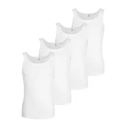 Produktbild: Götzburg 4er Pack Herren Unterhemd Classic Tank Top weiß - gekämmte Feinripp - 100% natürliche Baumwolle 10