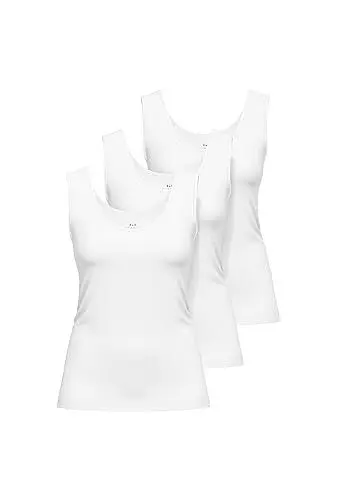 Produktbild: Götzburg Damen 3er Pack Basic Baumwoll-Top, Unterhemd, Achselhemd mit Breiten Trägern & Rundhalsausschnitt 46