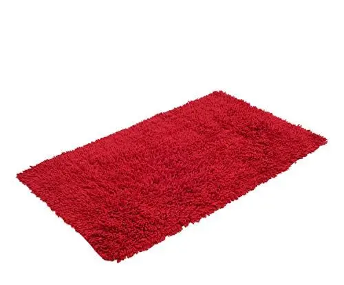Produktbild: Gözze Teppich, 100% Baumwolle, Wollgarn-Hochfloroptik, 60 x 100 cm, Rot, 1010-4999-74
