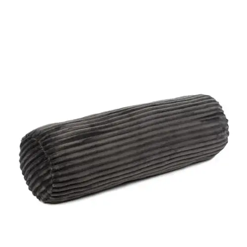 Produktbild: Gözze - Kuschelige Kissenrolle in Cord Optik, Ideal als Nackenstütze, 70 x 22 cm - Anthrazit