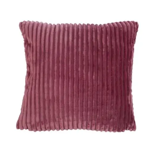 Produktbild: Gözze - Kuschelweicher Kissenbezug in Cord Optik, 2er Set, 50 x 50 cm - Beere