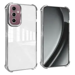 Produktbild: GOGME Hülle für Samsung Galaxy A35 5G Verstärkte Ecken Handyhülle mit Kamerafolie Schutzhülle/TPU Kratzfest Stoßfest Weich Transparent Design - Silber