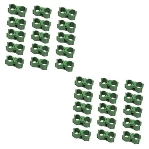 Produktbild: Gogogmee 100 STK Kletter Zubehör Spalierklemme Für Pflanzen Gartenverbinder Verstellbarer Pflanzenverbinder Für Zäune Für Gartenspaliere Stecker Für Pflanzenstängel Green Plastik
