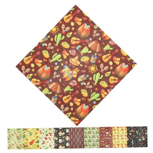 Produktbild: Gogogmee Einzigartiger Halloween-Stoff 10 Blätter Baumwoll-nähmaterial Für -quilten