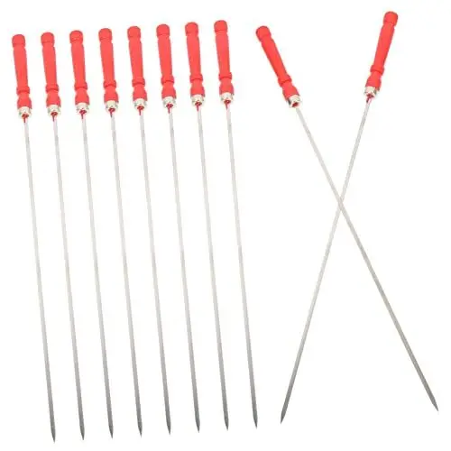 Produktbild: Gogogmee Tragbare Sticks 10 Stücke Edelstahl Spieße Für Grillen Outdoor Grill Zubehör