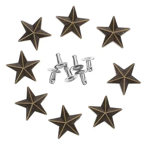 Produktbild: Gogogmee 10 Stück Metall Kleidung Nieten Kleidung Nieten Dekore Nieten Charms Schuhe Nieten Punk Handwerk Nieten Stern Niete Handwerk Metall DIY Nieten Punk DIY Nieten Metall Nieten Metall