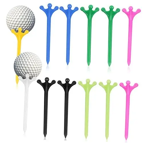 Produktbild: Gogogmee Golfzubehör: 12 Stück Kunststoff-Golf-tees Übungs-Golf-tees Trainingshalter Für Den Innen- Und Außenbereich Zufällige Farbe