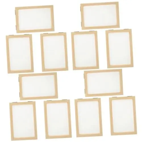 Produktbild: Gogogmee 12 STK Papierrahmen Rahmen für die Papierherstellung Bildschirm zur Papierherstellung papierbasteln papierschöpfrahmen Bastelwerkzeuge aus Papier selber Machen Holzrahmen Kupfer
