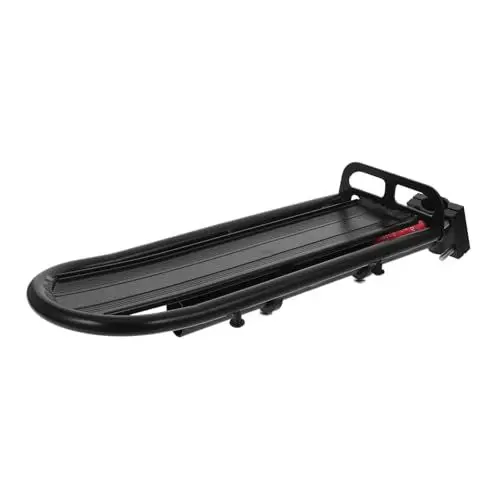 Produktbild: Gogogmee 1Stück Fahrrad Gepäckträger Teilig Flexibler und Leichter Gepäckträger für Mountainbikes Maximal Tragfähigkeit Schwarz für Reisen und Ausflüge