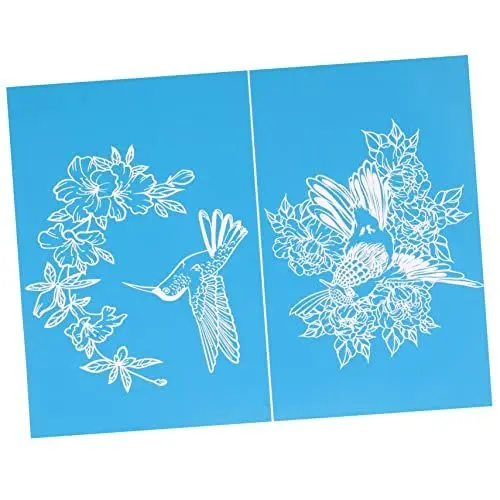 Produktbild: Gogogmee 1 Blatt Siebdruck-Vorlage spatel scheuerlappen Siebdruckset tragbare Druckschablone handgefertigte Druckschablone schablonen DIY-Versorgung Haushalt Siebdruckschablone Gittergewebe