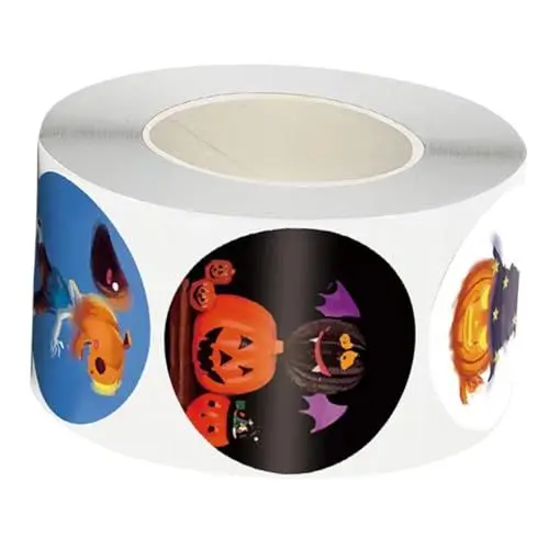 Produktbild: Gogogmee 500er-pack Halloween-aufkleber-set – Verschleißmaterial-versiegelungsaufkleber Zum Verpacken Von Geschenken Dekorative Etiketten