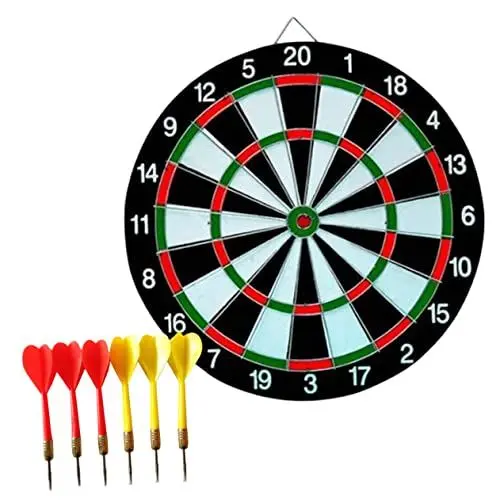 Produktbild: Gogogmee 1 Satz 12 -brettspiel Dartscheibe Mit Darts Magnetisches Dartspiel Dartscheibe Für Erwachsene Beflockte Dartscheibe Büro Zuhause Dartscheibe