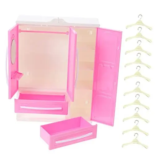 Produktbild: Gogogmee 1 Satz Puppenkleiderschrank Babymöbel Mini-Hausverzierung Puppenhausmöbel Ornament