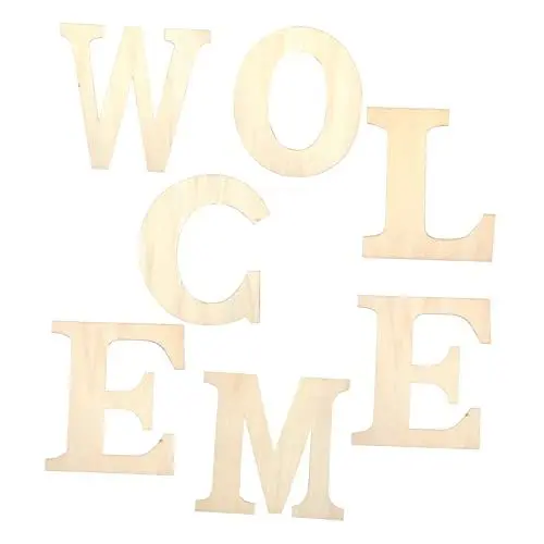Produktbild: Gogogmee Lustige Holzbuchstaben Willkommensschild Wandbehang Dekoration für Zuhause Jungen und Mädchen Graffiti-wandkunst Unvollendete Holzbuchstaben