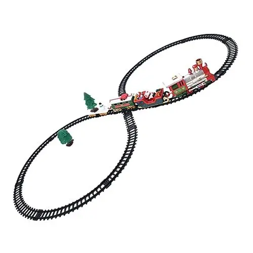 Produktbild: Gogogmee 1 Satz Zug Batterien Bahnstrecke Für Weihnachtseisenbahn-set Spielzeug Weihnachtsdekoration Foto-requisite Eisenbahnset Kreative Weihnachtsverzierung Fenster Jahrgang Kind Plastik
