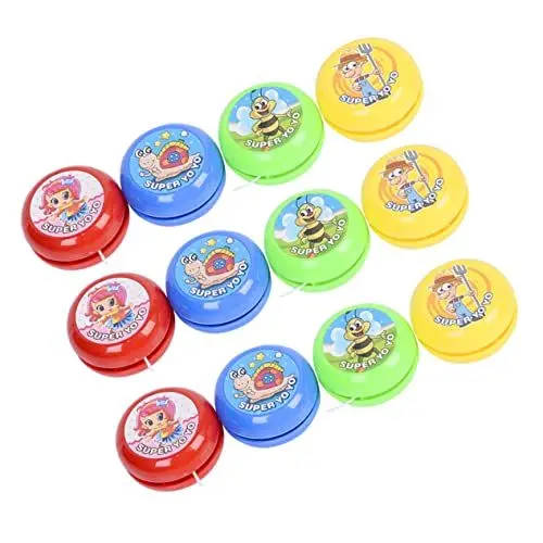 Produktbild: Gogogmee 20pcs Yoyos Mit Cartoon -Aufkleber Plastikpädagogik Yoyo Spielzeug Lustiger Ballspielzeugspielzeug (gemischtes Muster)