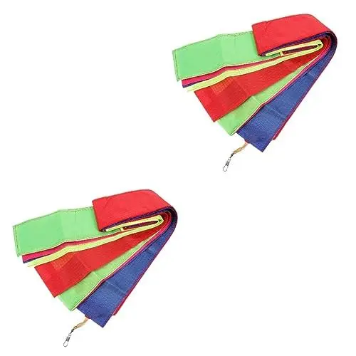 Produktbild: Gogogmee 2St Drachenschwanz Regenbogen-Luftschlangen Heckdrachen fliegen Outdoor-Party-Streamer Drachen Zubehör Kite Flugerfahrung für Drachenfliegen Himmelsstromer Chemiefasertuch