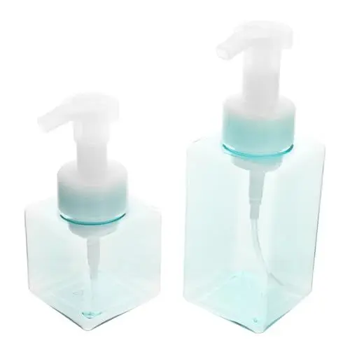 Produktbild: Gogogmee 2 Stück Nachfüllbare Reise-toilettenartikel-Flaschen Tragbarer Shampoo-behälter Quadratische Gesichtsflasche Wiederverwendbare Mousse-pumpbehälter