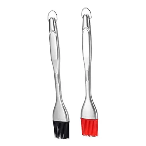 Produktbild: Gogogmee 2St Grillbürste Grillpinselsauce Grillzubehör Marinierpinsel Öl-Butter-Pinsel Speiseölpinsel pinsel küche küchenhelfee grillbestecke Backpinsel grillfleischbürste Rostfreier Stahl