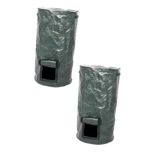 Produktbild: Gogogmee Laubsack Mit Großer Kapazität Aufbewahrungshalter Für Gartenabfälle Tragbare Tasche Zum Recycling