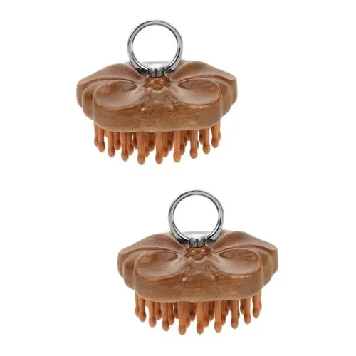 Produktbild: Gogogmee 2st Sandelholz-massage Kamm Tragbarer Kamm Entwirrender Kamm Holzkamm Kein Statischer Kamm Massagekamm Aus Holz Kamm Für Frauen Kopfhaut-massagekamm Entwirrkamm Brown