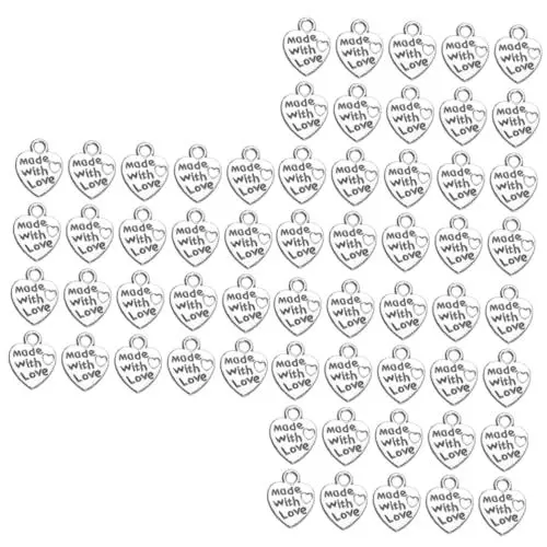 Produktbild: Gogogmee 300 Stk Herz-Anhänger Herz Schmuck Herz-Abstandsperlen Armband mit Herzanhänger antike Abstandsperlen silberne Accessoires verkleidungsaccessoires decorative accessories Silver