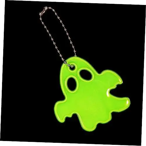 Produktbild: Gogogmee 30 Stk Geisterreflektierender Anhänger Geister-Anhänger Schlüsselanhänger Reflektor rückstrahler anhänger reflektoren reflektierender Halloween-Anhänger Halloween-Dekoration Green