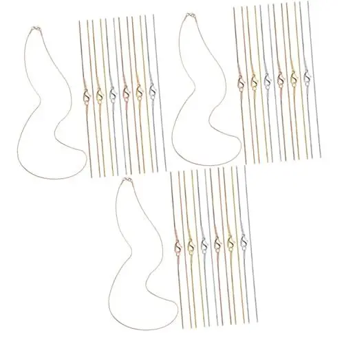 Produktbild: Gogogmee 36 Stück Runde Schlangen Halskette Schmuckketten Vergoldete Halskette Schmuckherstellungszubehör Halskettenketten Für Schmuck Halsketten Herstellungsset Vergoldeter Schmuck