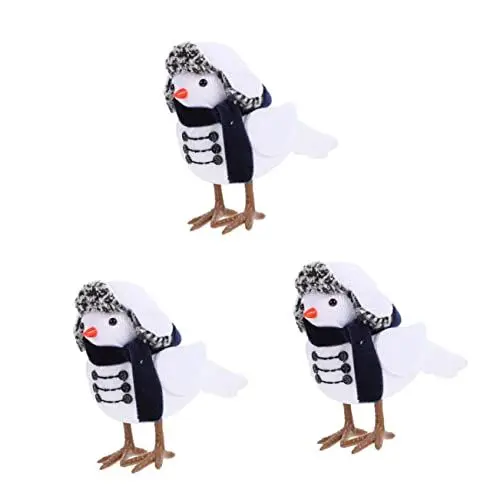 Produktbild: Gogogmee 3 STK Vogelschmuck Zu Weihnachten Entzückendes Vogelornament Mini-pestkrankenschwester Lichthausdekorationen Für Zu Hause Pestvogel Plüsch Der Vogel Schaumstoff Blumentopf