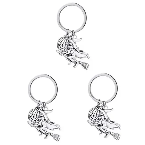 Produktbild: Gogogmee 3 Stk Halloween-schlüsselanhänger Schlüsselring Halloween-party-schlüsselanhänger Halloween-taschenanhänger Zauberer Schlüsselbund Geschenk Skelett Schlüsselwort Legierung