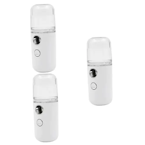 Produktbild: Gogogmee Gesichtssauna Mini 3 Stk Hautbefeuchter Tragbarer Mini-nebelbefeuchter Nano-sprühgerät Handbefeuchter Luftbefeuchter Gesichtsnebel Nanometer-sprayer Luftbefeuchter Sprühen Weiß