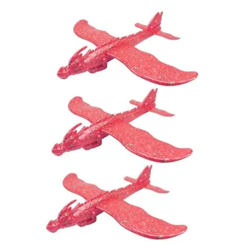 Produktbild: Gogogmee 3st Dinosaurier Blase Flugzeug Manuell Fliegende Flugzeuge Flugzeugspielzeug Für Kinder Gleitflugzeuge Aus Schaumstoff Für Den Garten Segelflugzeug Im Freien Modellflugzeug