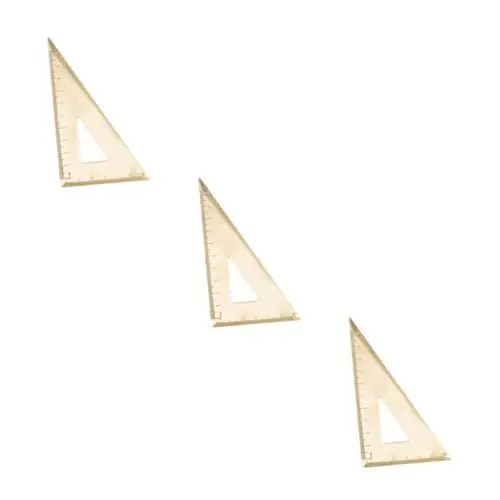 Produktbild: Gogogmee Dreieck-lineal Metrisches Lineal Edelstahl Schulbedarf Winkelmesser Dreieck Für Jungen Und Mädchen 3 Stück