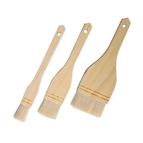 Produktbild: Gogogmee 3stücke Brotpinsel Küchenöl Kochen Backzubehör Grillpinsel Grillpinselwerkzeuge Ölpinsel Für Grill Grillzubehör Zutatenpinsel Backpinsel