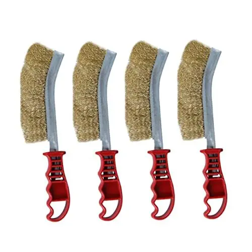 Produktbild: Gogogmee 4 Stück Drahtbürste Grillbürste grill bürste grill pinsel praktische Grillbürste Grillbürstenreiniger Ofen Reinigungsbürste grillrost Multifunktionaler Grillschrubber Grillzubehör