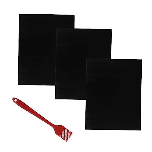 Produktbild: Gogogmee Ablage Grillmatten Zum Grillen 4-teiliges BBQ-matten-Set Antihaft-hitzebeständig Wiederverwendbare Grillmatte Gittermatte Backmatte Zum Kochen Im Freien Seitenablage