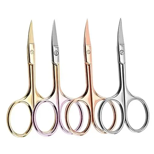 Produktbild: Gogogmee 4 Stück Schnurrbartschere haarschneidemaschin lockenmittel barbershop Mustache trimmen Haarschneiden Schere zum Trimmen der Augenbrauen Nasenhaarschneider für Männer Pflegeschere