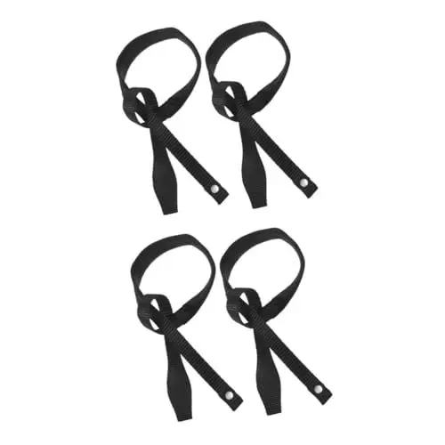 Produktbild: Gogogmee 4 Stück Trekkingstock Handschlaufe Leine Gehstock Schutzband Skistock Gurt Trekkingstock Gurt Skistock Handschlaufe Trekkingstock Gurt Gehstock Handschlaufe Nylon Schwarz
