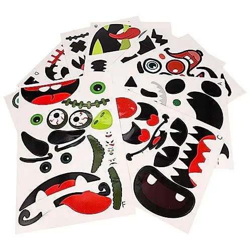 Produktbild: Gogogmee Gesichtsaufkleber Für Kürbisse 9 Bögen Selbstklebende Halloween-kürbisaufkleber 20 X 30 cm Einfach Anzubringen Und Zu Entfernen