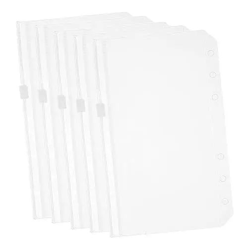 Produktbild: Gogogmee Durchsichtig Reißverschluss Ordnerhüllen Datei Für Dokumente 6 Öcher Binder Transparent Für Organizer Und Aufbewahrung Transparente