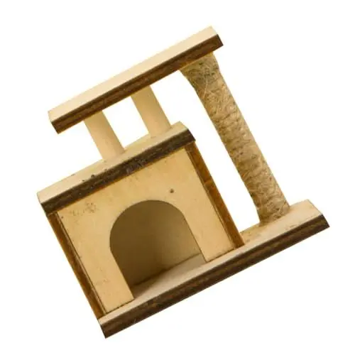 Produktbild: Gogogmee Kleiner Katzenkratzbaum Bezauberndes Kleiner Holzmaterial Realistisch Dekoratives Miniatur Spielzeug für Puppenzubehör und