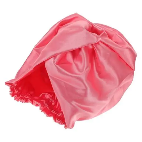 Produktbild: Gogogmee Satin-haarhaube Mit Keratin-infusion Schlafmütze Seidenwickel Haarschal Zum Schlafen Schlafmaske Damen-schlafmütze Rot