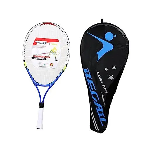 Produktbild: Gogogmee Tennisschläger Set Aus Legierung Mit Tasche Für Und Jugendliche Ideal Für Outdoor Sportspiele Blau Leicht Und Robust Inklusive Tennisschläger Und Zubehör