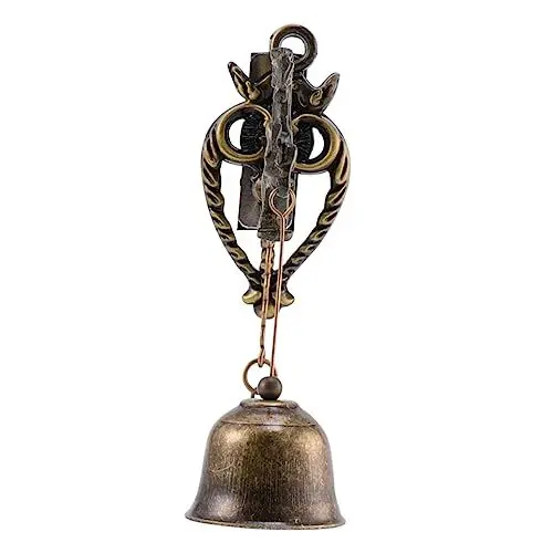 Produktbild: Gogogmee Hängende Wandglocke Vintage-türglocke Chime Gussdekor Magnetisch Für Zuhause Bauernhof Hof Dekoration