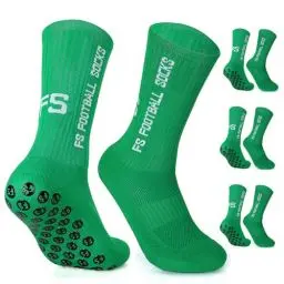 Produktbild: Gohanny Fußballsocken 3 Paar Rutschfeste Fußball Socken, Größen 39-36, Fussball Socken für Damen & Herren - Anti-Rutsch Grip Fußball Socken- Sportsocken Atmungsaktiv, Grün