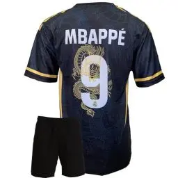 Produktbild: Gokaynex Mbappe R.Madrid #9 Drache Retro Limitierte Auflage, Trikot für Kinder und Shorts Sporttrikot, Fußballtrikot Trainingstrikots, Kinder Trikot Mit Kurz Fußballfans (164)