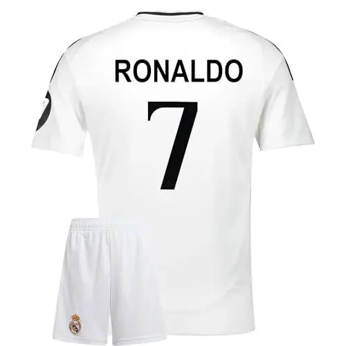 Produktbild: Gokaynex RNDO Real #7 Kinder für Trikot Fußballtrikot, 2024 Neue Saison, Kinder Trikot, Sporttrikot, Fußball-Trainingstrikots, Kinder Kommen Sie mit Shorts Fußball (176,RNDO #7)