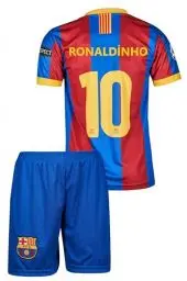 Produktbild: Gokaynex Ronaldinho Barcelona #10, Nostalgie Kinder Trikot Mit Kurz, Limitierte Auflage, beschränkte Auflage (152,Ronaldinho)